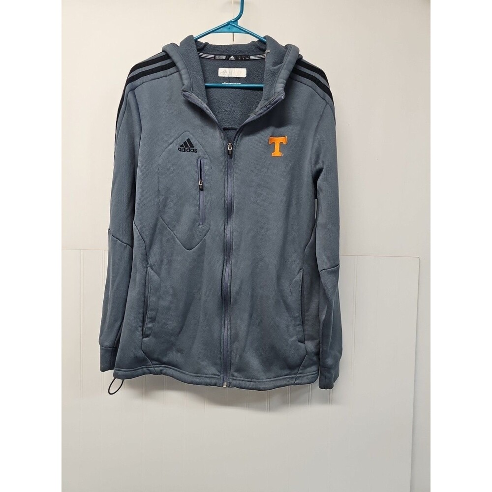 UT VOLS Adidas Hoodie Mens Large Full Zip Hooded Climawarm Gray Long Sleeve